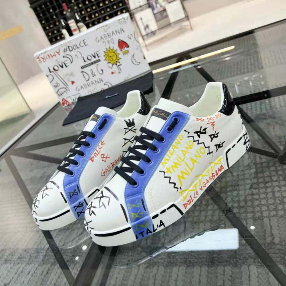 Dolce Gabbana D&G Unisex Limited Edition Portofino Sneakers-Blue - image 4