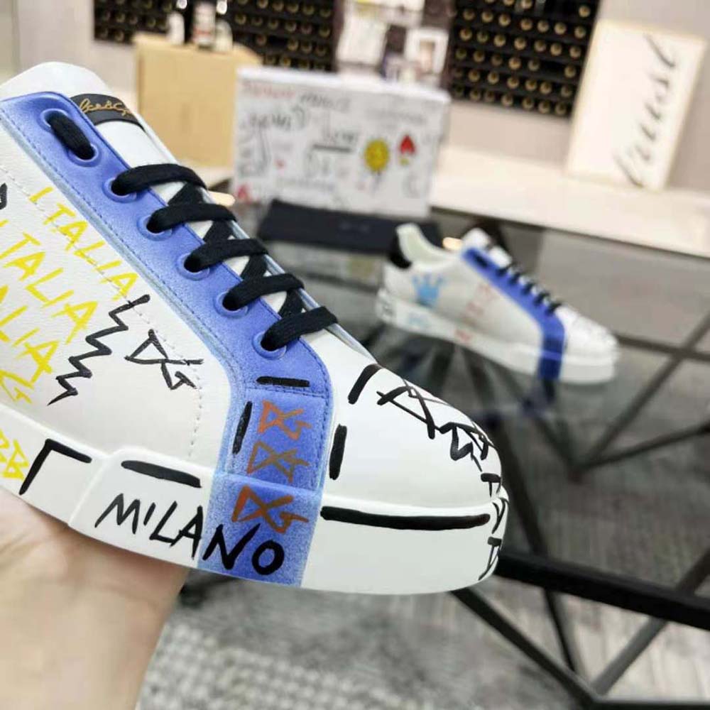 Dolce Gabbana D&G Unisex Limited Edition Portofino Sneakers-Blue - image 8
