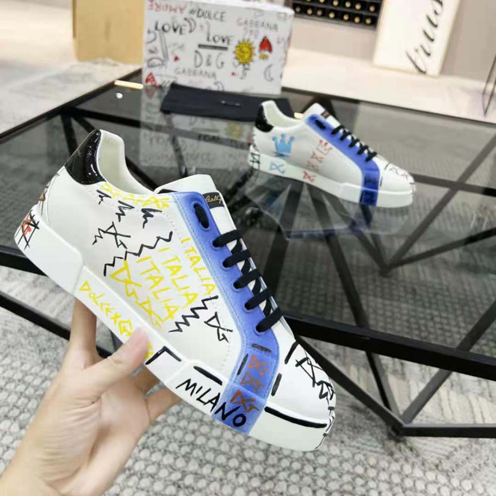 Dolce Gabbana D&G Unisex Limited Edition Portofino Sneakers-Blue - image 7