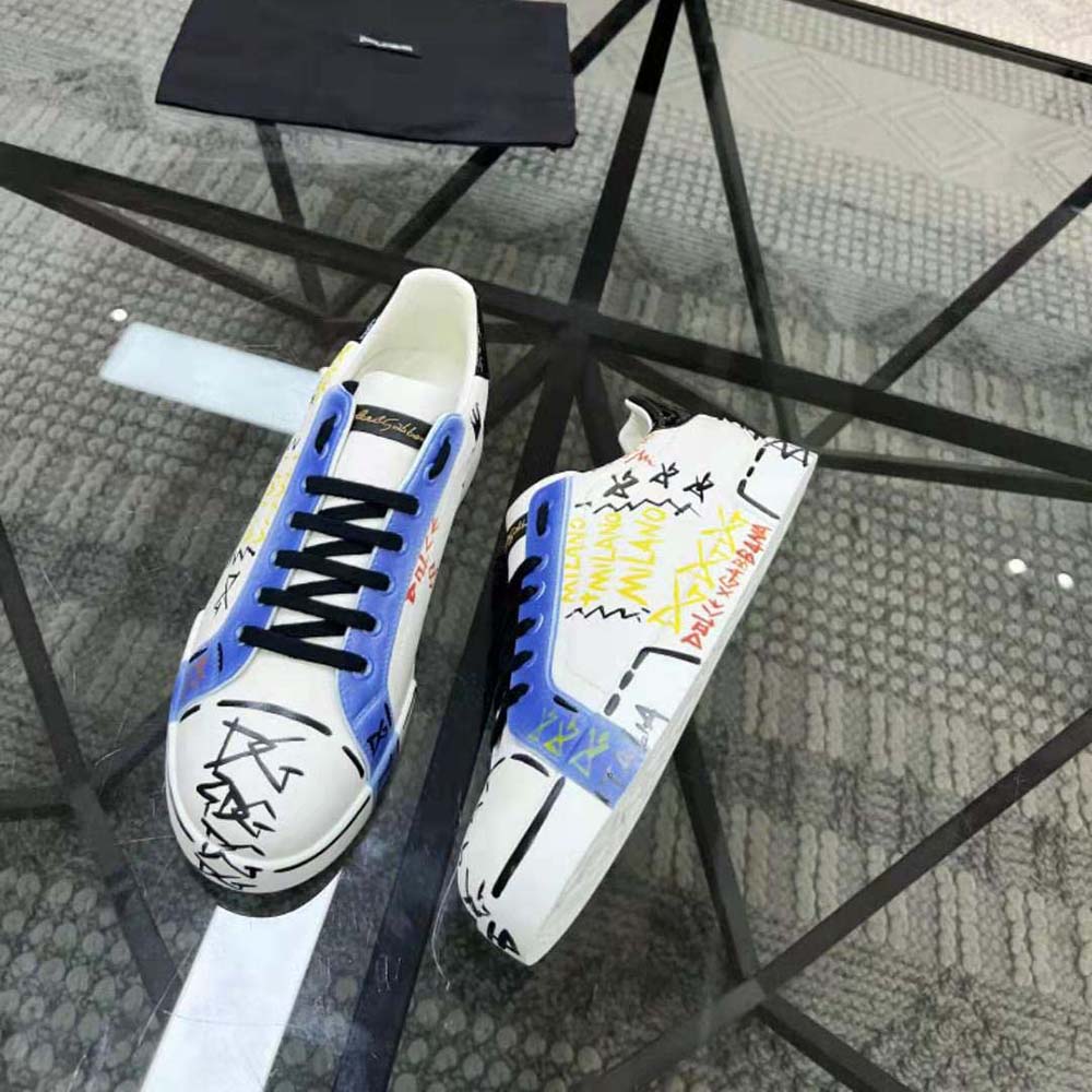 Dolce Gabbana D&G Unisex Limited Edition Portofino Sneakers-Blue - image 5