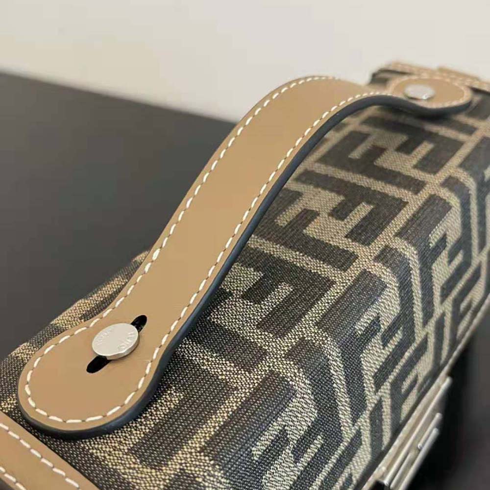 Fendi Men Baguette Soft Trunk Brown FF Fabric Bag - image 8