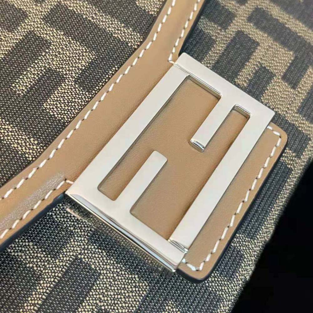 Fendi Men Baguette Soft Trunk Brown FF Fabric Bag - image 7