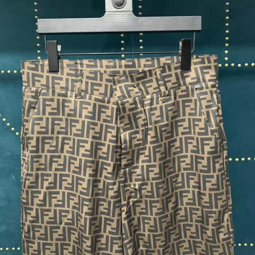 Fendi Men Bermudas Brown Fabric Pants - image 5