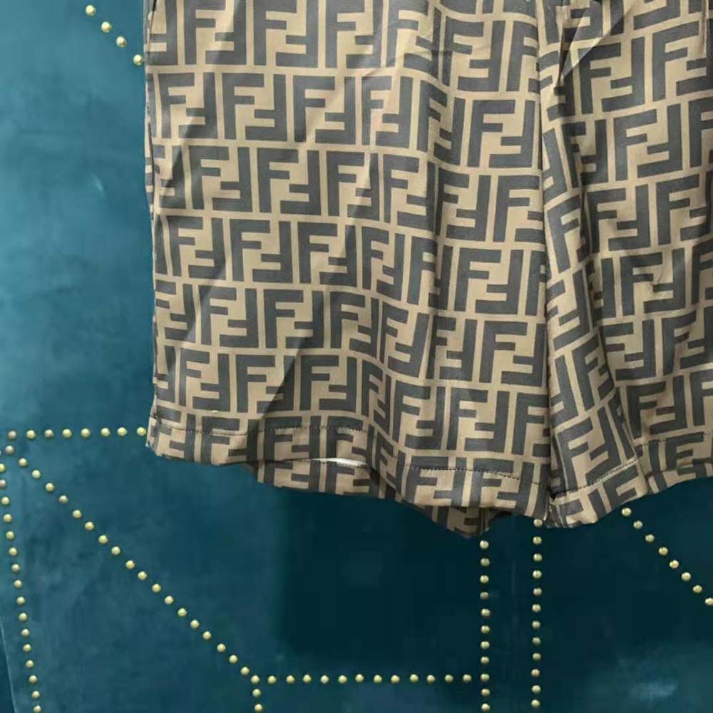 Fendi Men Bermudas Brown Fabric Pants - image 6