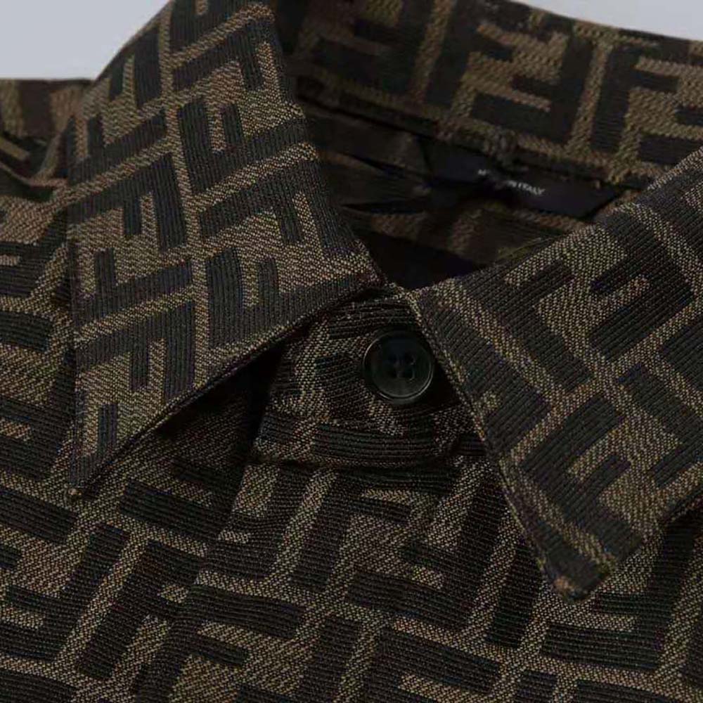 Fendi Men Blouson Brown Fabric Jacket - image 7