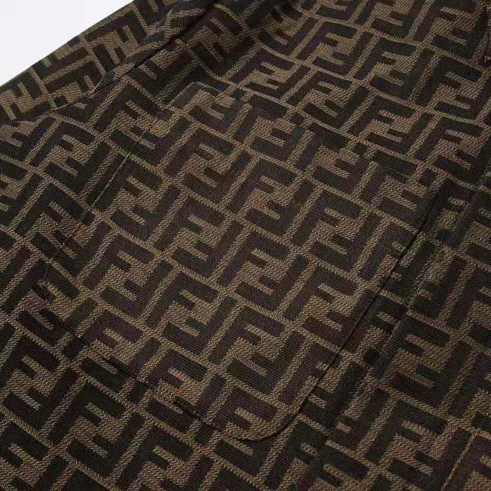 Fendi Men Blouson Brown Fabric Jacket - image 6
