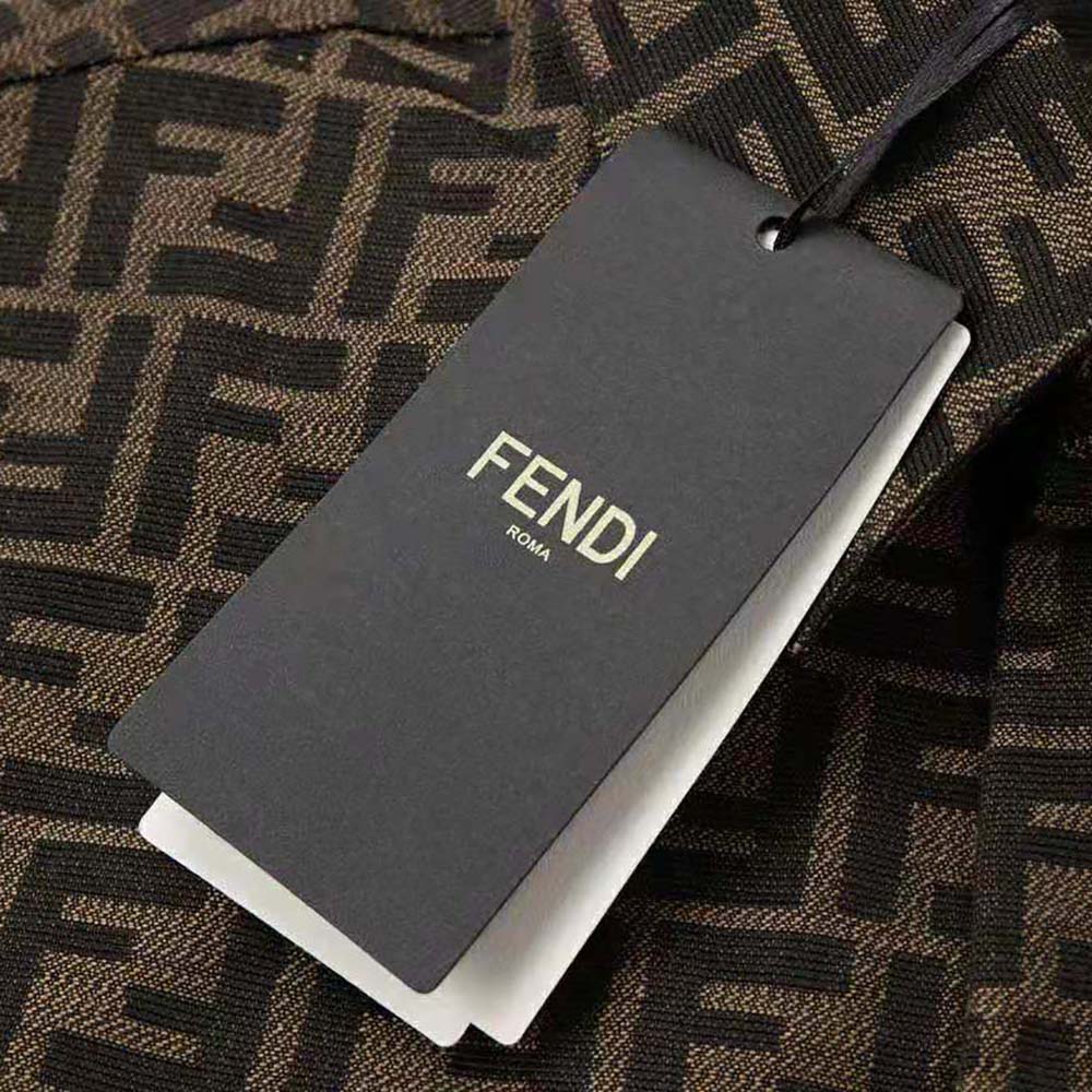 Fendi Men Blouson Brown Fabric Jacket - image 9