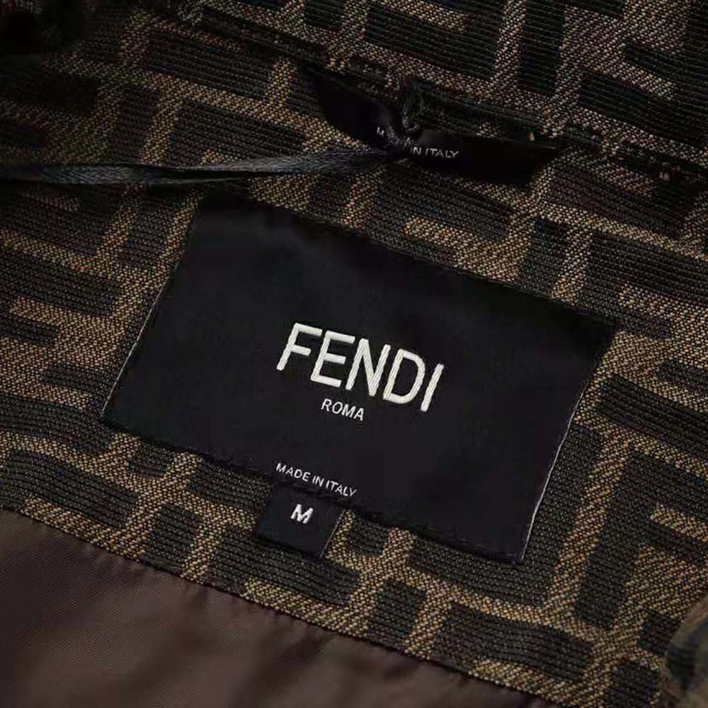 Fendi Men Blouson Brown Fabric Jacket - image 8