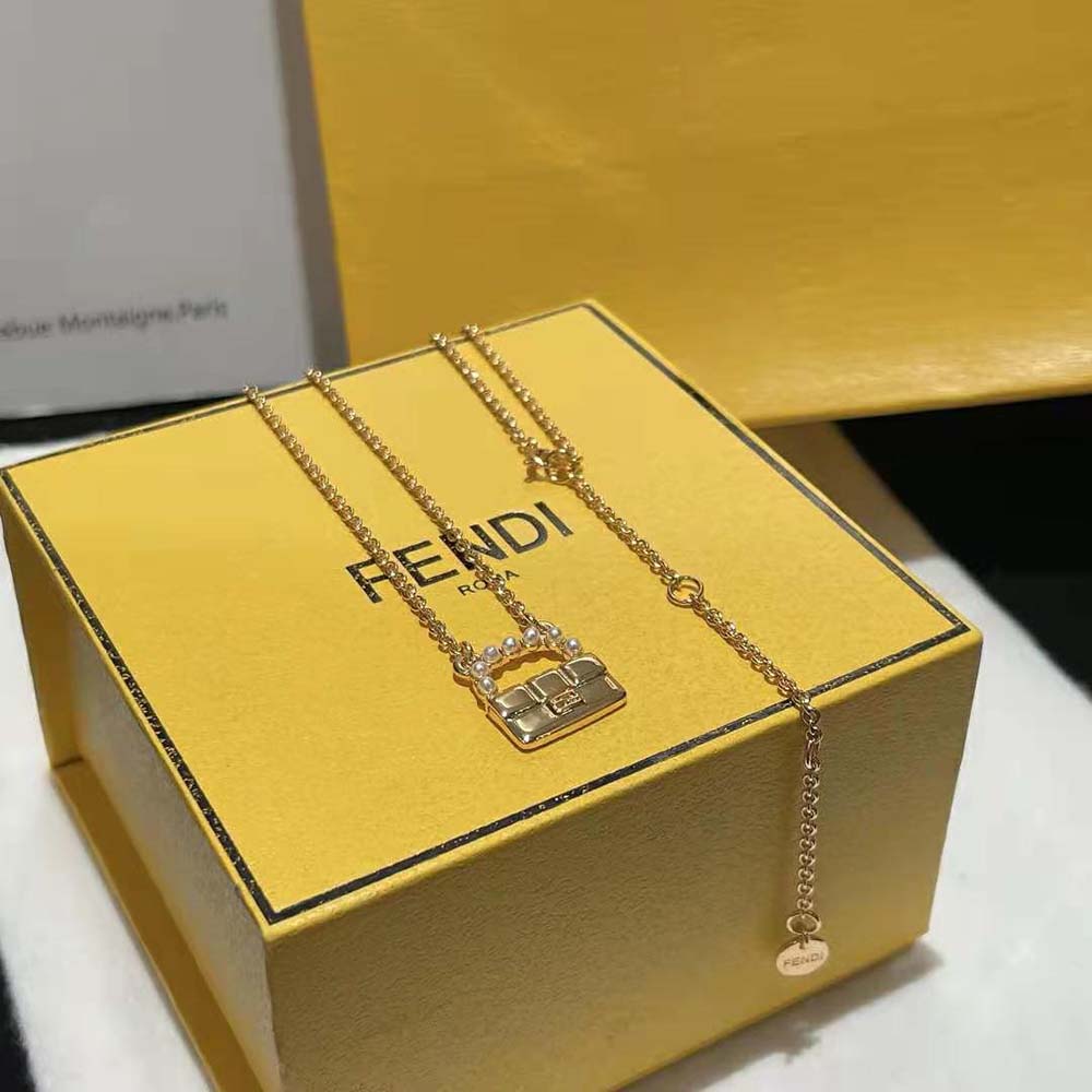 Fendi Women Baguette Necklace Gold-Colored - image 10