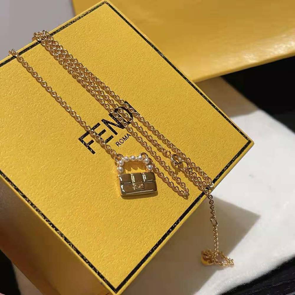 Fendi Women Baguette Necklace Gold-Colored - image 9