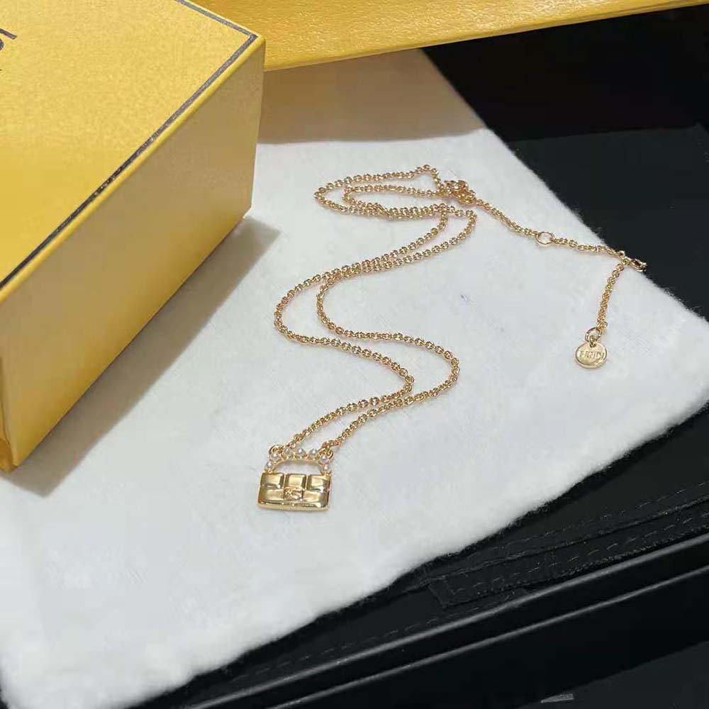 Fendi Women Baguette Necklace Gold-Colored - image 8