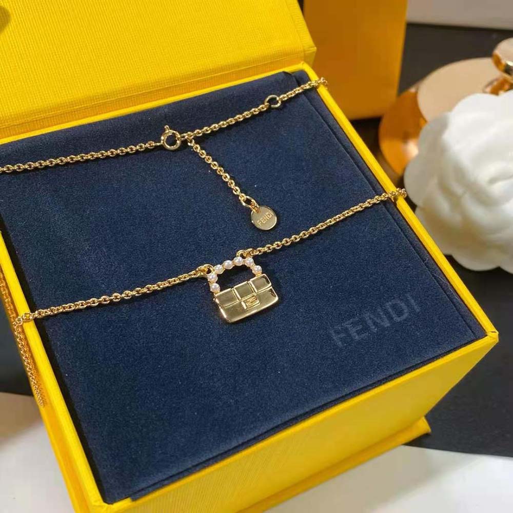 Fendi Women Baguette Necklace Gold-Colored - image 4