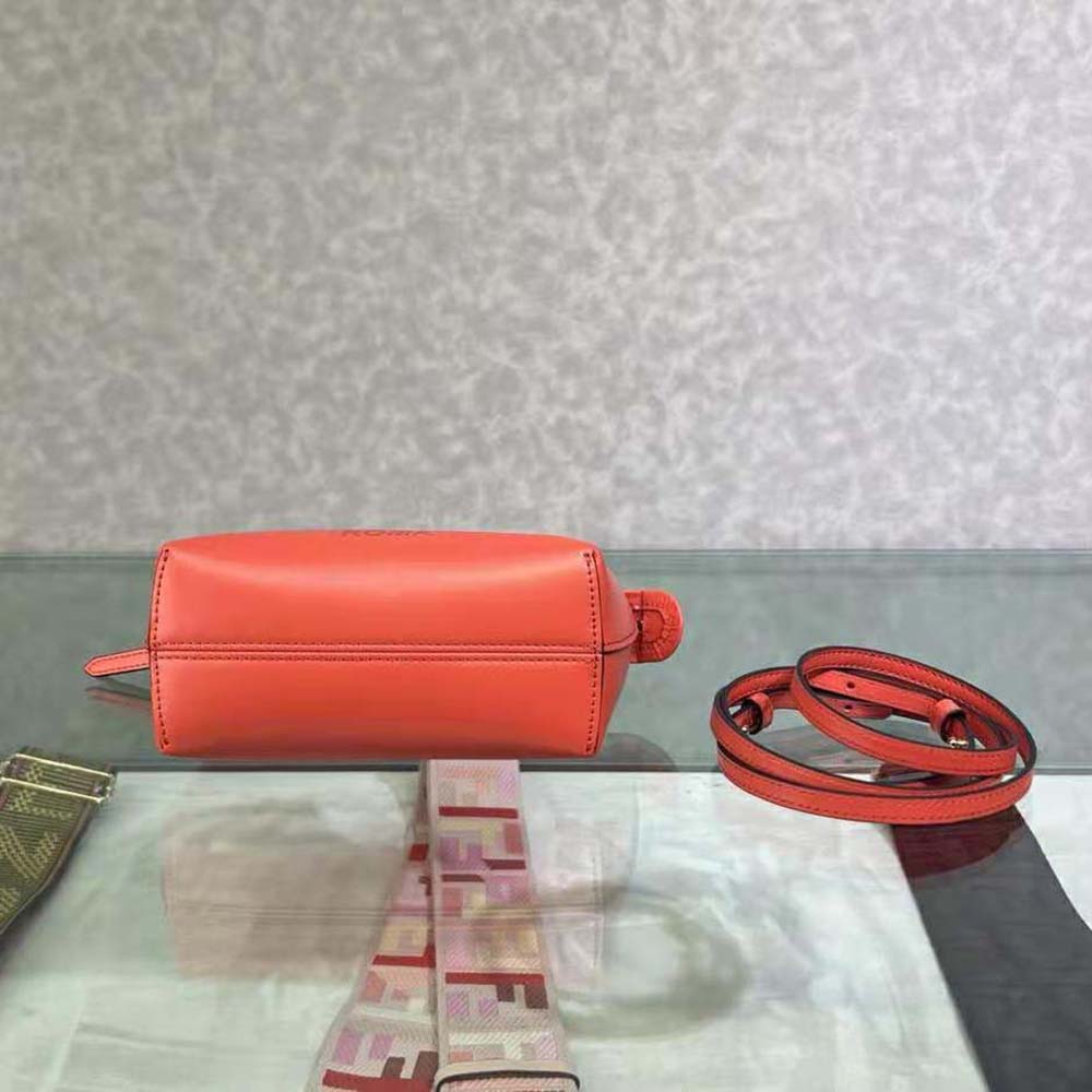 Fendi Women By The Way Mini Red Leather Small Boston Bag - image 6