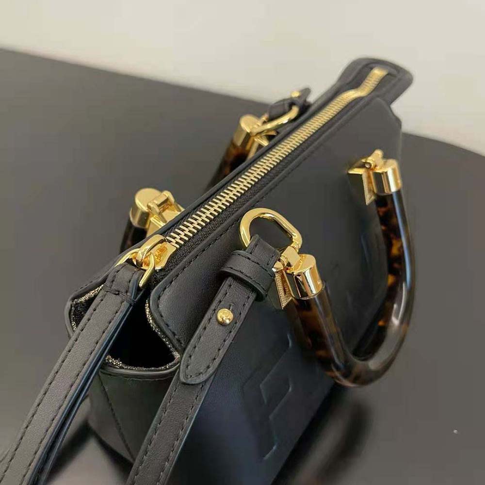 Fendi Women By The Way Mini Small Black Leather Boston Bag - image 7