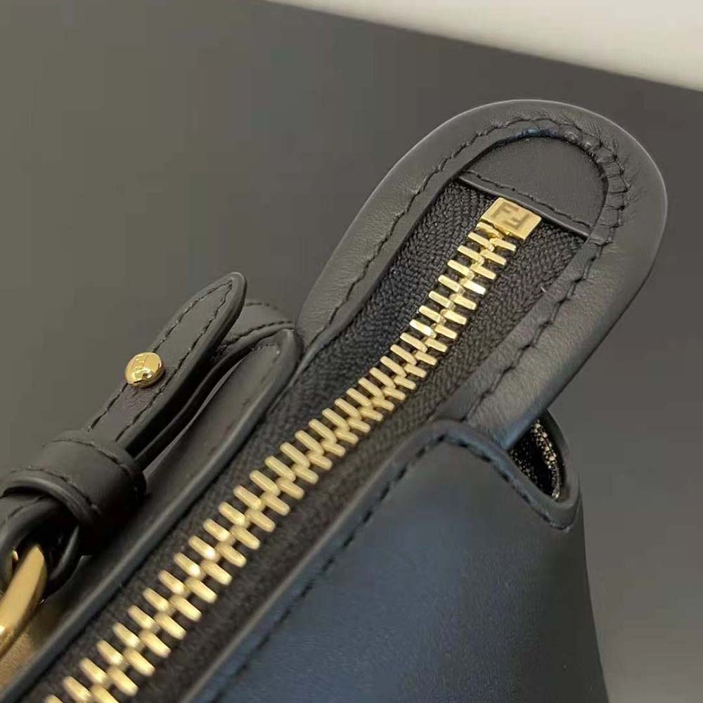 Fendi Women By The Way Mini Small Black Leather Boston Bag - image 6