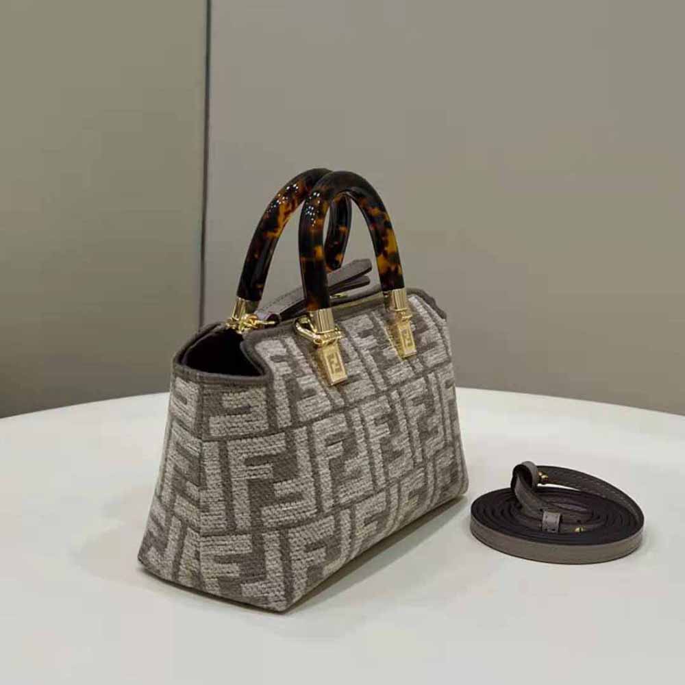 Side angle showing silhouette of Fendi Women By The Way Mini Small Boston Bag