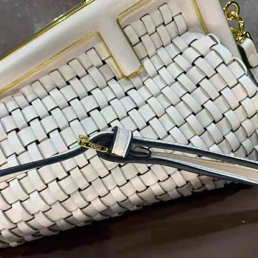 Fendi Women Fendi First Small Beige Braided Leather Bag - image 7
