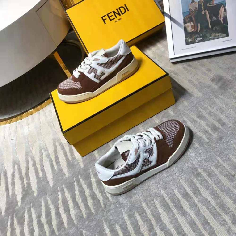 Fendi Women Fendi Match Brown Suede Low-Tops - image 6