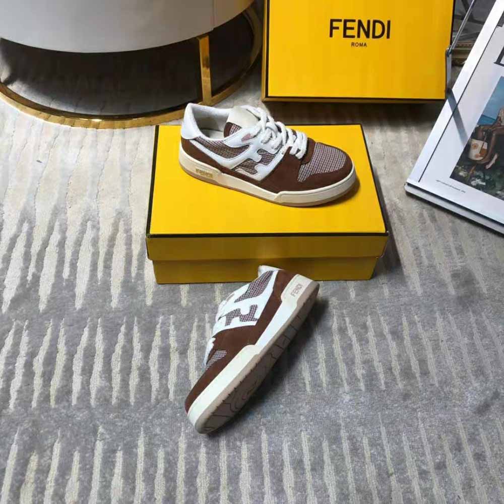 Fendi Women Fendi Match Brown Suede Low-Tops - image 8