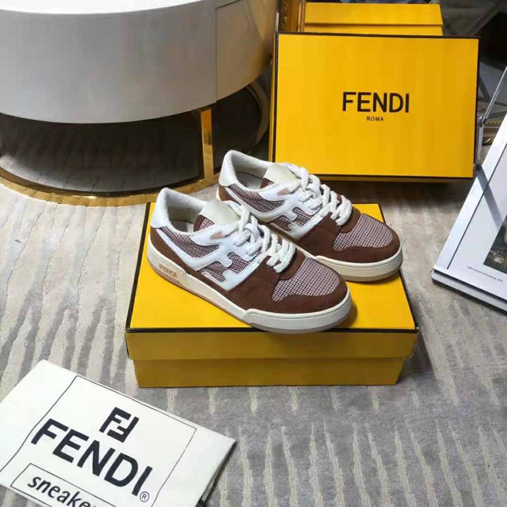 Fendi Women Fendi Match Brown Suede Low-Tops - image 5