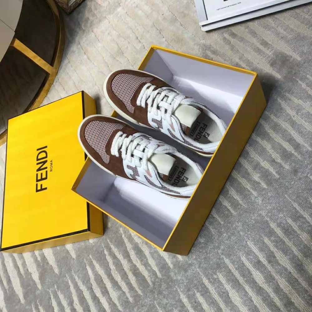 Fendi Women Fendi Match Brown Suede Low-Tops - image 4