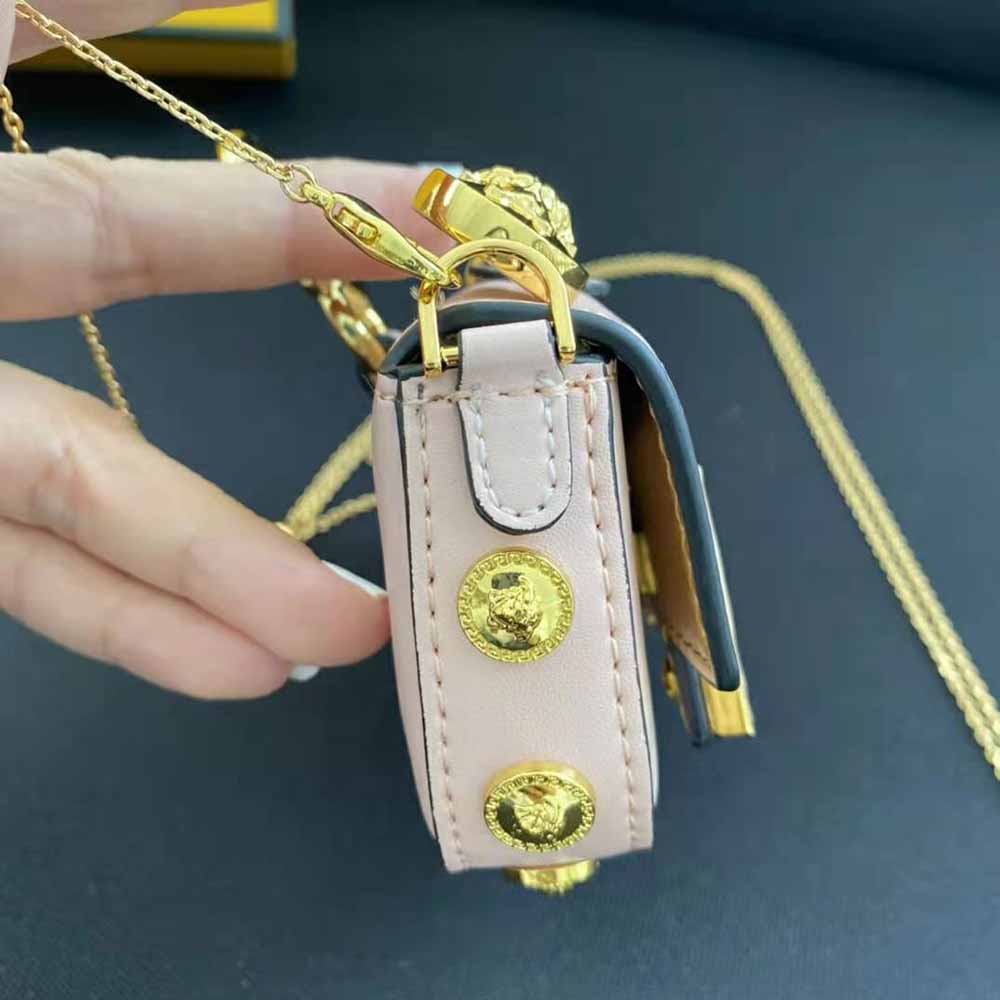 Fendi Women Nano Baguette Charm Fendace Pink Leather Charm - image 7