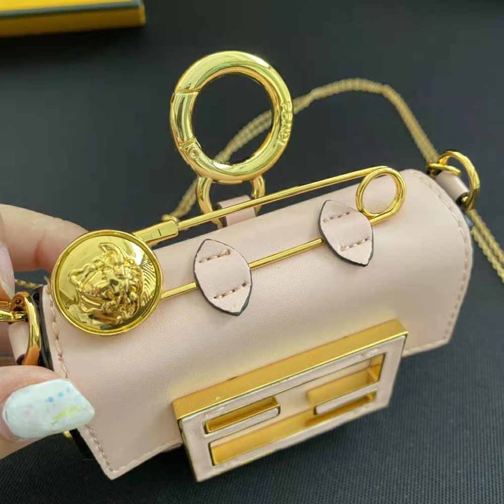 Fendi Women Nano Baguette Charm Fendace Pink Leather Charm - image 6