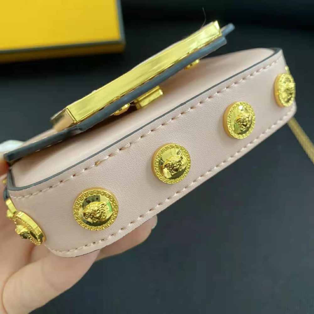Fendi Women Nano Baguette Charm Fendace Pink Leather Charm - image 9