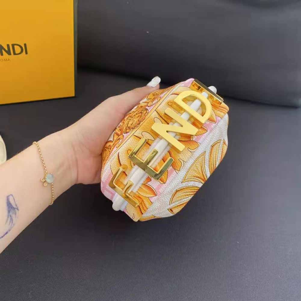 Fendi Women Nano Fendigraphy Fendace Pink Silk Charm - image 5