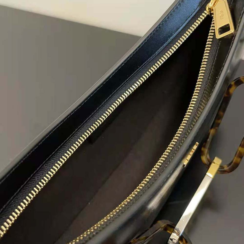 Fendi Women O’Lock Swing Black Leather Pouch - image 8