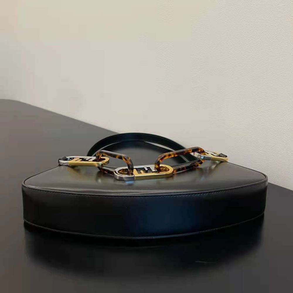 Fendi Women O’Lock Swing Black Leather Pouch - image 5
