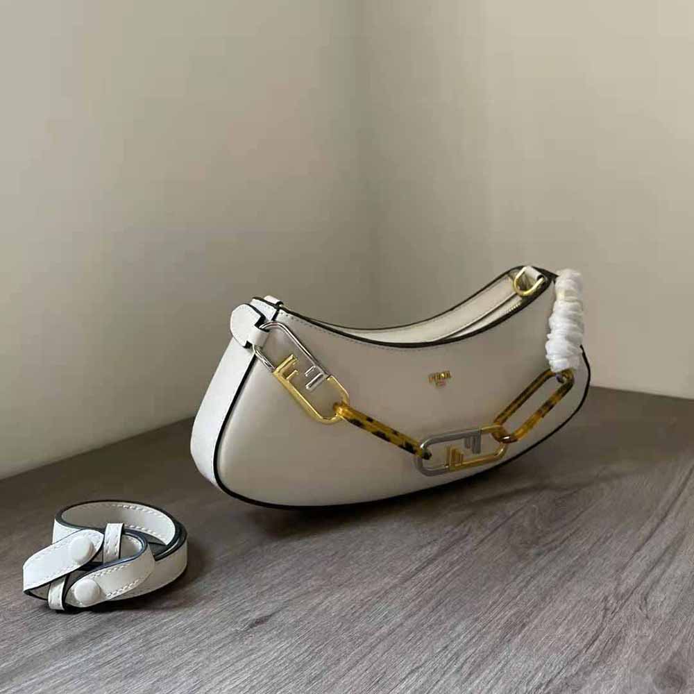 Fendi Women O’Lock Swing Camellia Leather Pouch - image 4
