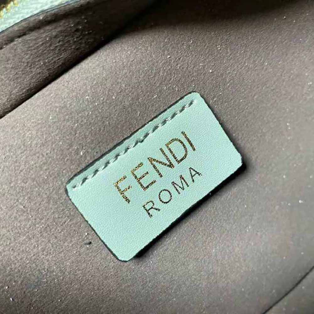 Fendi Women O’Lock Swing Mint Green Leather Pouch - image 9