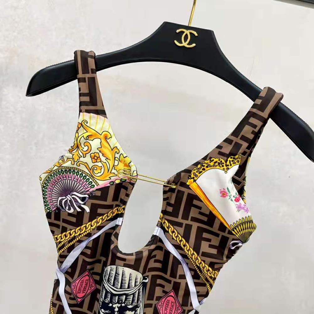 Fendi Women One-Piece Swimsuit Fendace Multicolor Lycra® Swimsuit - image 5