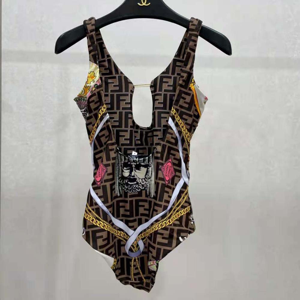 Fendi Women One-Piece Swimsuit Fendace Multicolor Lycra® Swimsuit - image 4