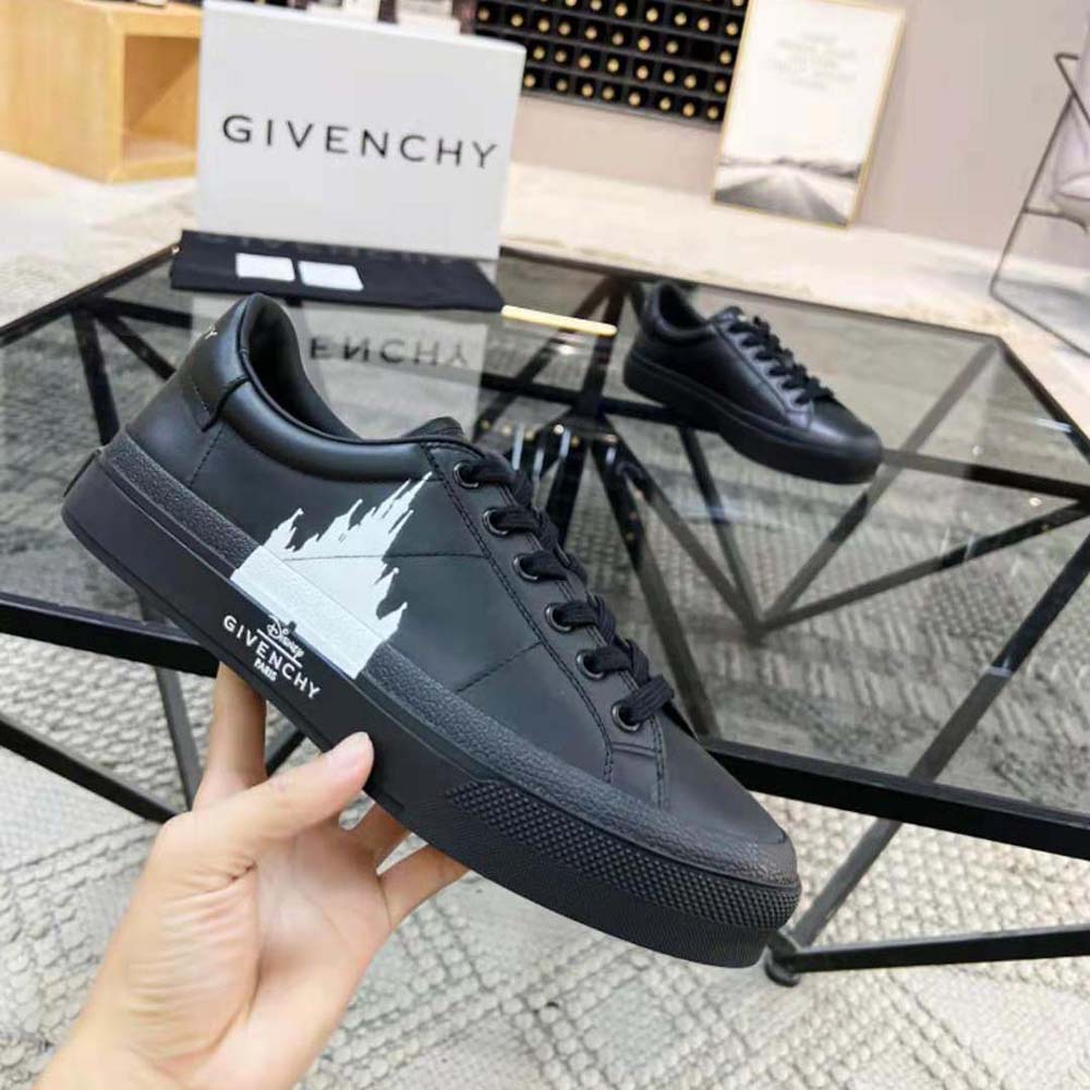 Givenchy Men City Sport Disney Castle Sneakers in Leather-Black - image 8