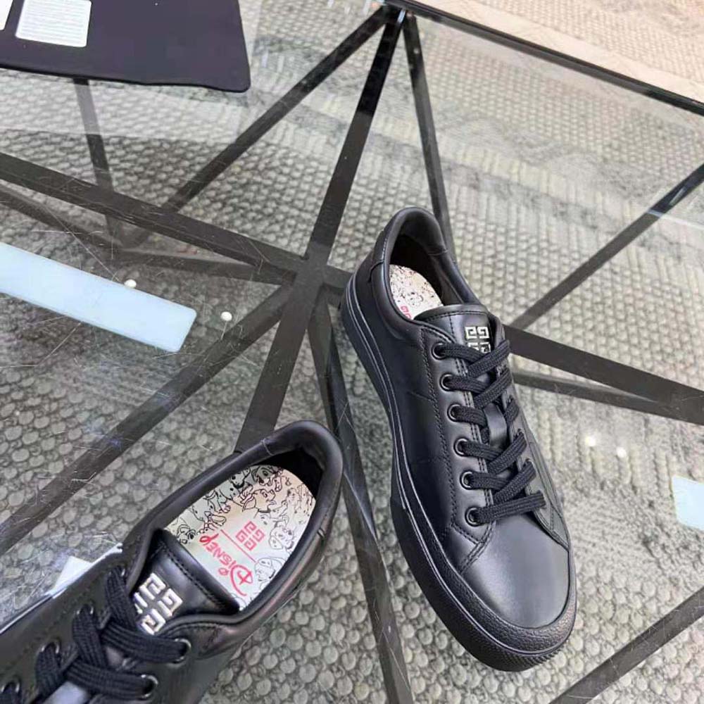Givenchy Men City Sport Disney Castle Sneakers in Leather-Black - image 6