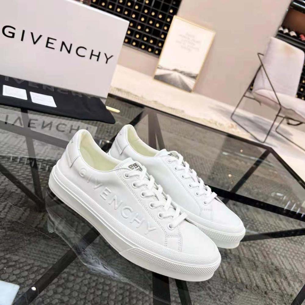 Givenchy Men City Sport Sneakers in GIVENCHY Leather-White - image 4