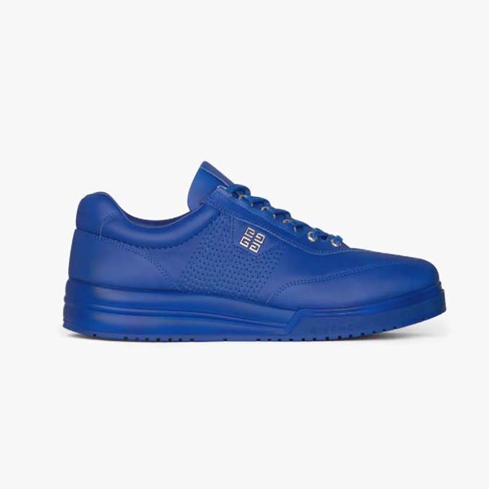 Side profile of Givenchy Men G4 Sneakers in Leather-Blue