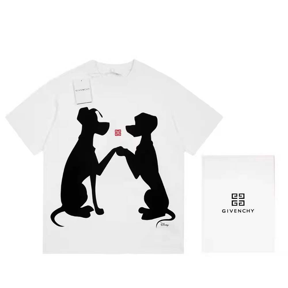 Close-up detail of the Dalmatian print on Givenchy Men Disney T-Shirt