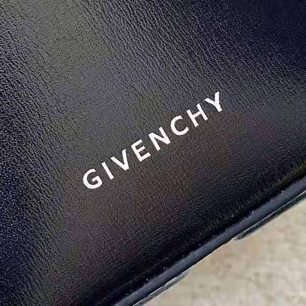 Givenchy Women Mini Cut Out Bucket Bag in Box Leather-Black - image 10