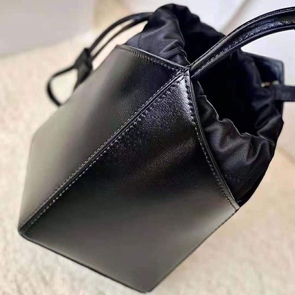 Givenchy Women Mini Cut Out Bucket Bag in Box Leather-Black - image 5