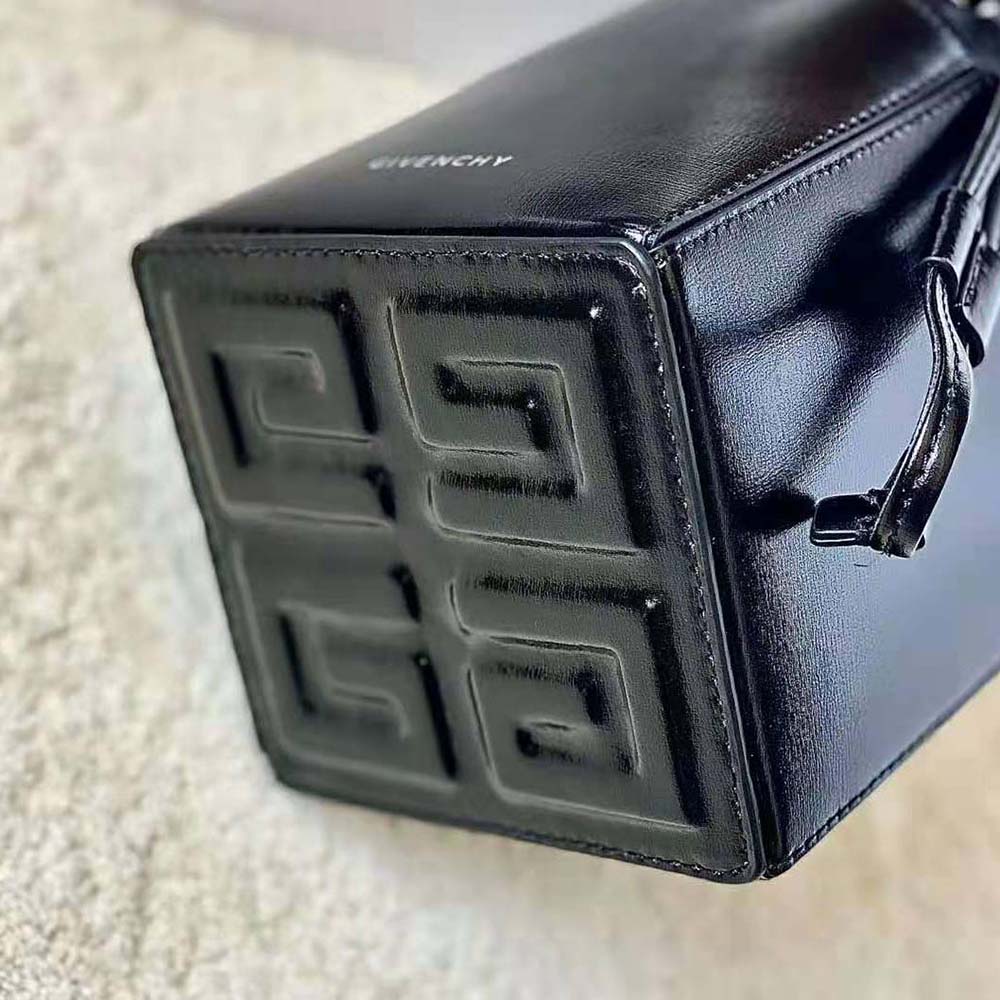 Givenchy Women Mini Cut Out Bucket Bag in Box Leather-Black - image 6