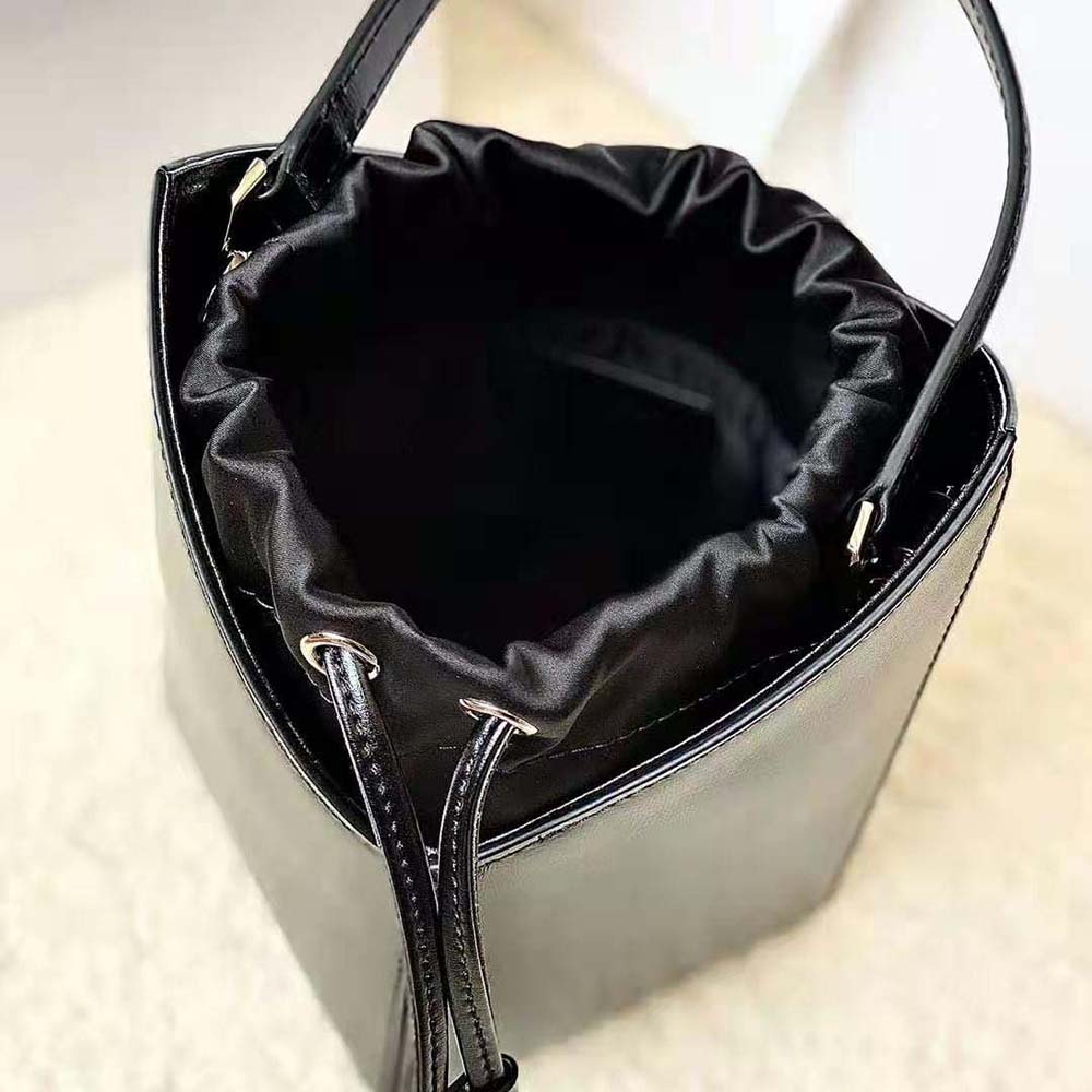 Givenchy Women Mini Cut Out Bucket Bag in Box Leather-Black - image 7