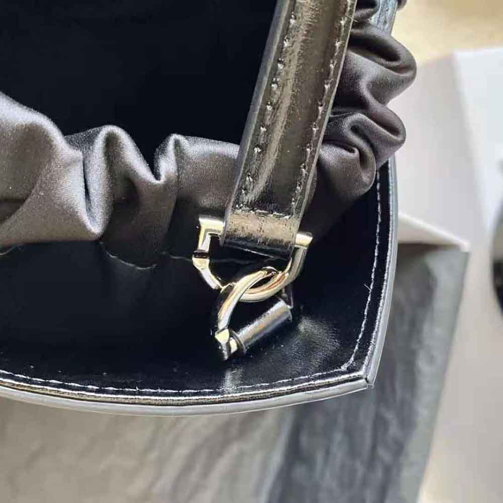 Givenchy Women Mini Cut Out Bucket Bag in Box Leather-Black - image 9