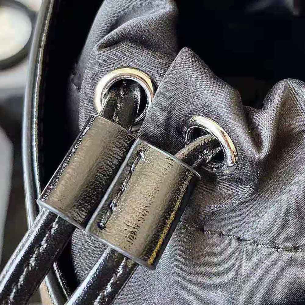 Givenchy Women Mini Cut Out Bucket Bag in Box Leather-Black - image 8