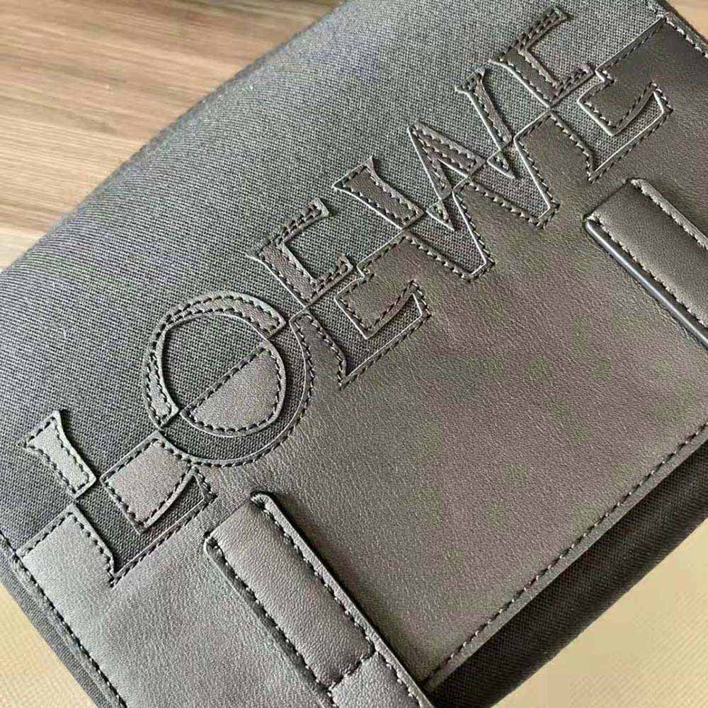 Loewe Men Signature XS Military Messenger Bag in Canvas and Classic Calfskin - image 8