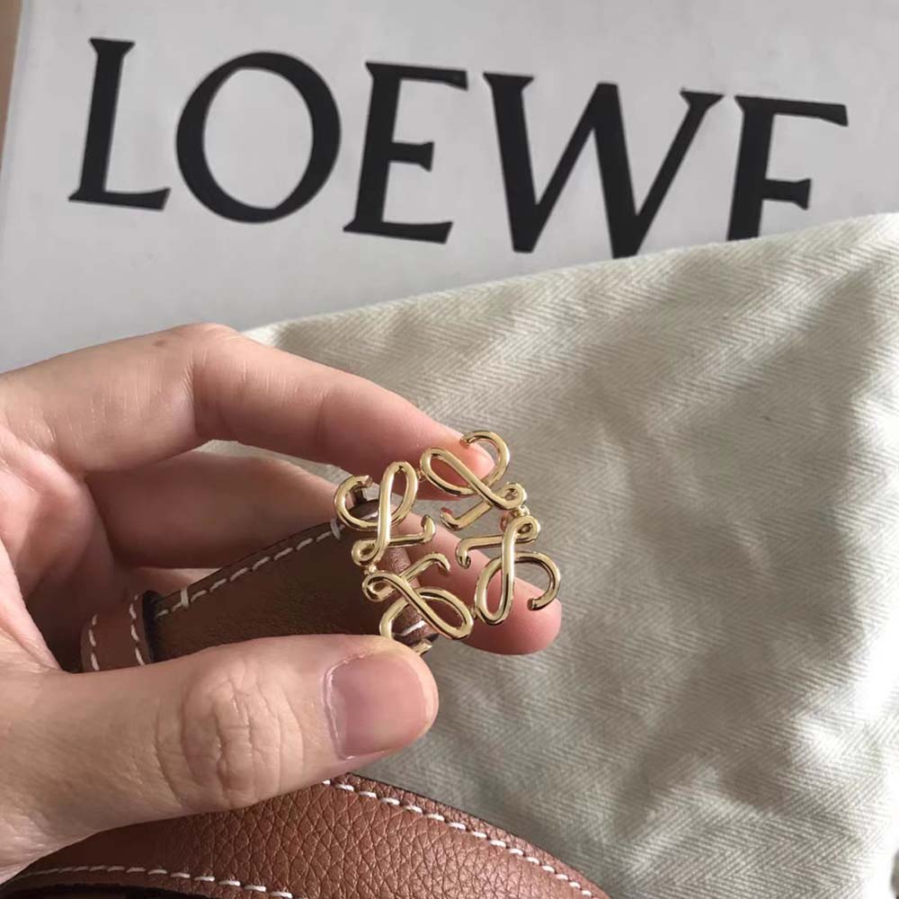 Loewe Women Anagram Belt in Pebble Grain Calfskin-Brown - image 6