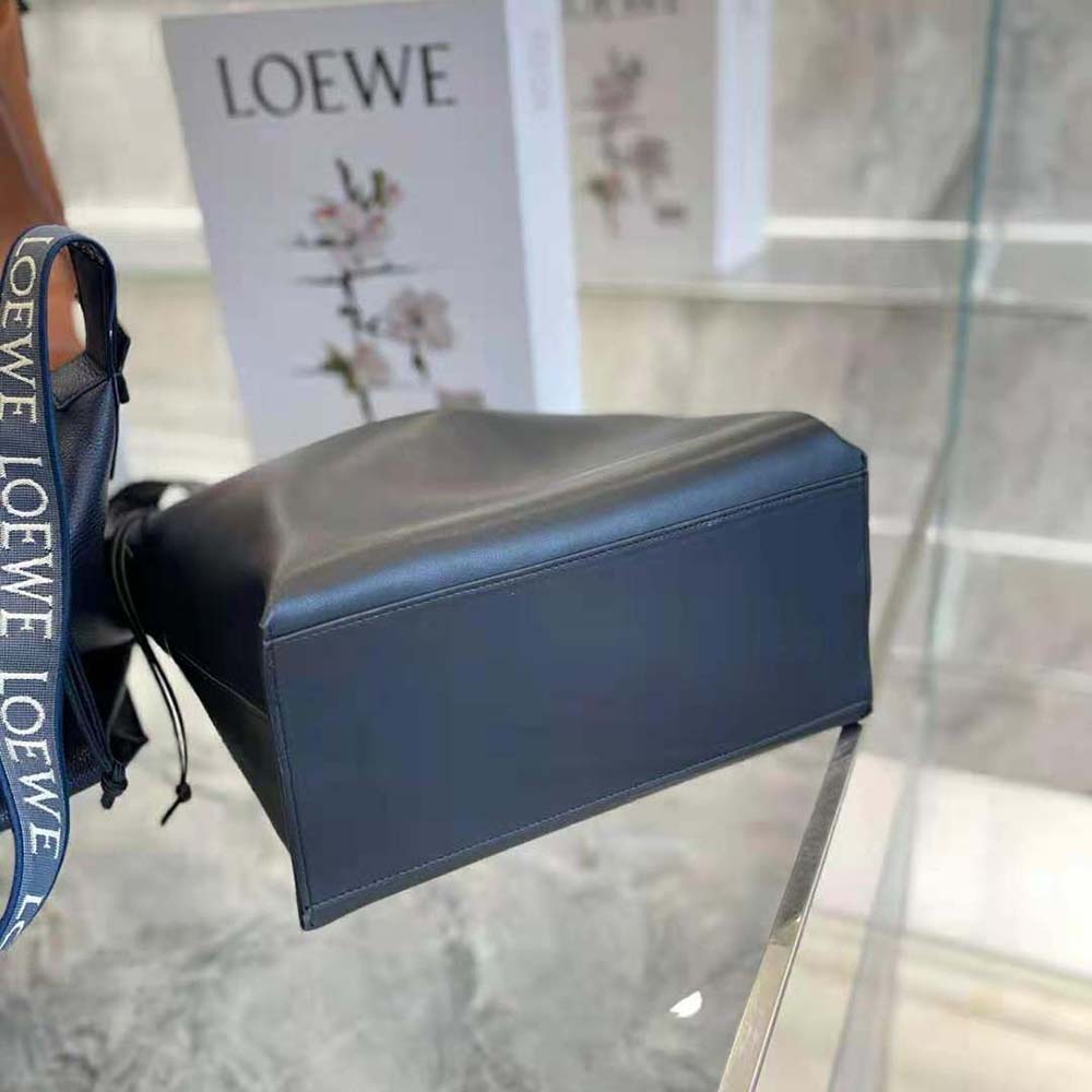 Loewe Women Cubi Crossbody Bag in Supple Smooth Calfskin and Jacquard-Black - image 7