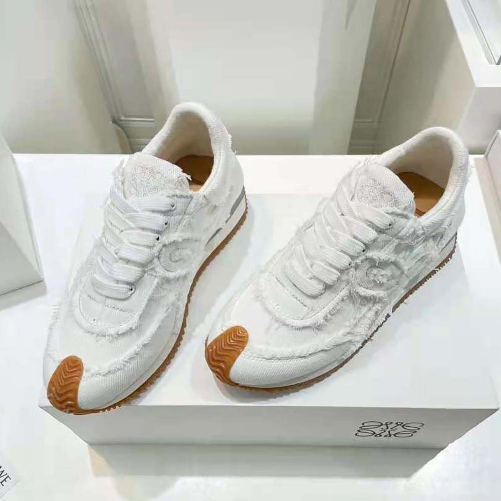 Loewe Women Flow Runner in Denim-White - image 4